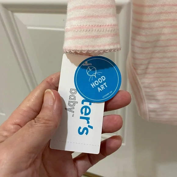 Carter’s Baby 3 Pc Pink Pants Outfit w/Hooded Fleece Zip Up Vest - 3 Mos - Picture 8 of 11